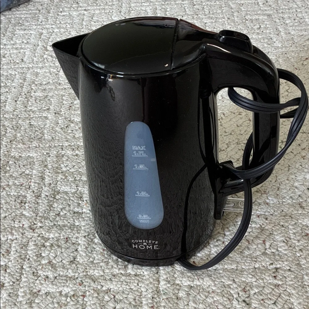 Complete Home 1.7 L Black Electric Tea Kettle